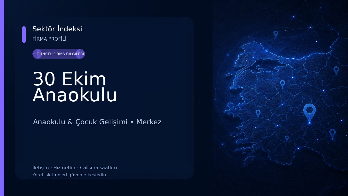 30 Ekim Anaokulu