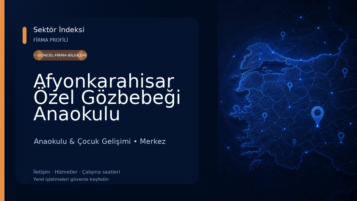 Afyonkarahisar Özel Gözbebeği Anaokulu Geleceğin büyükleri için sizinleyiz 