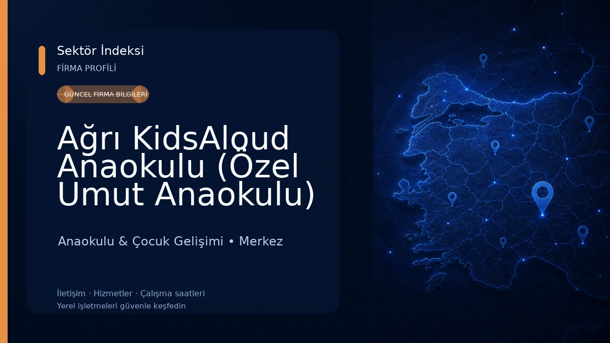 Ağrı KidsAloud Anaokulu (Özel Umut Anaokulu) 