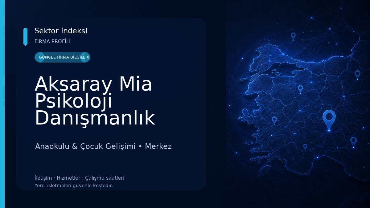 Aksaray Mia Psikoloji Danışmanlık Dikkat ve Algı Geliştirme Merkezi Anaokulu & Çocuk Gelişimi
