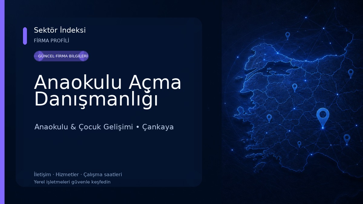 Anaokulu Açma Danışmanlığı Anaokulu & Çocuk Gelişimi