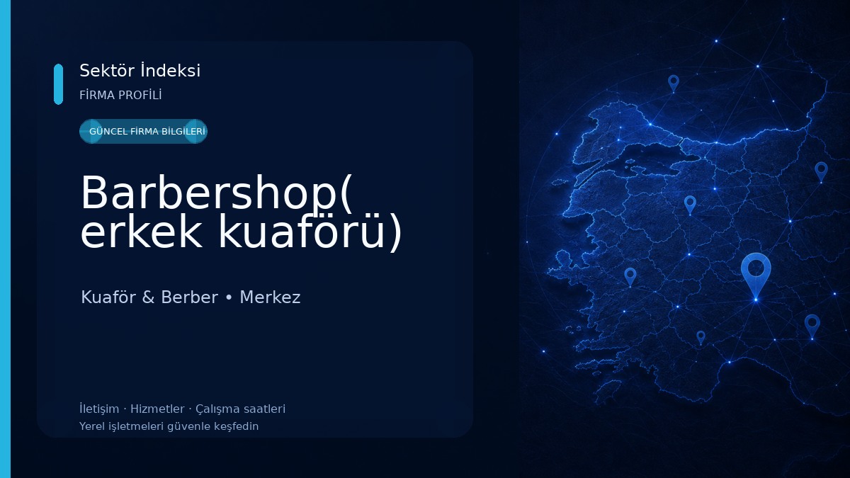 Barbershop( erkek kuaförü)