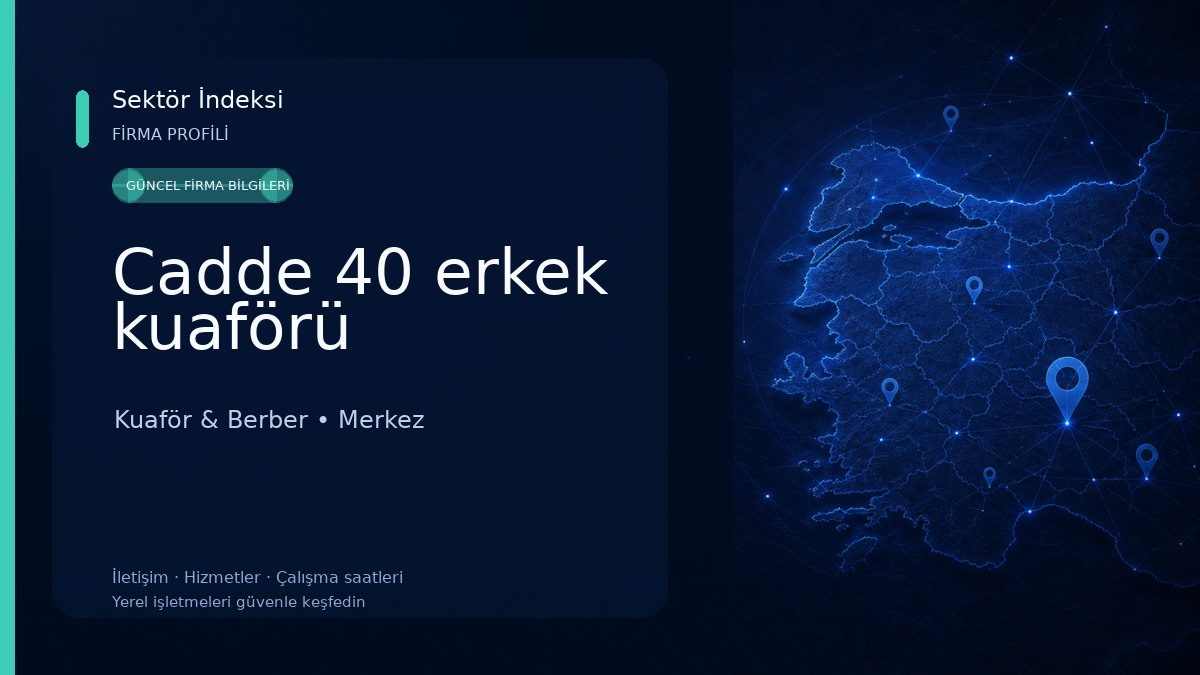 Cadde 40 erkek kuaförü Kuaför & Berber