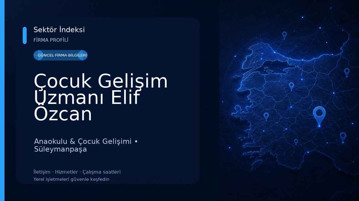 Çocuk Gelişim Uzmanı Elif Özcan Anaokulu & Çocuk Gelişimi