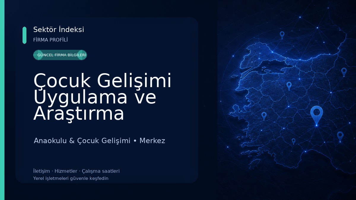 Çocuk Gelişimi Uygulama ve Araştırma Merkezi Anaokulu & Çocuk Gelişimi