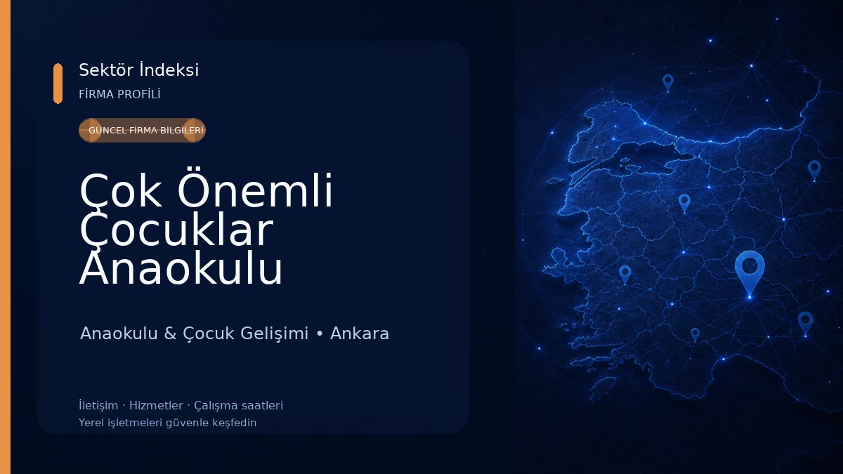 Çok Önemli Çocuklar Anaokulu