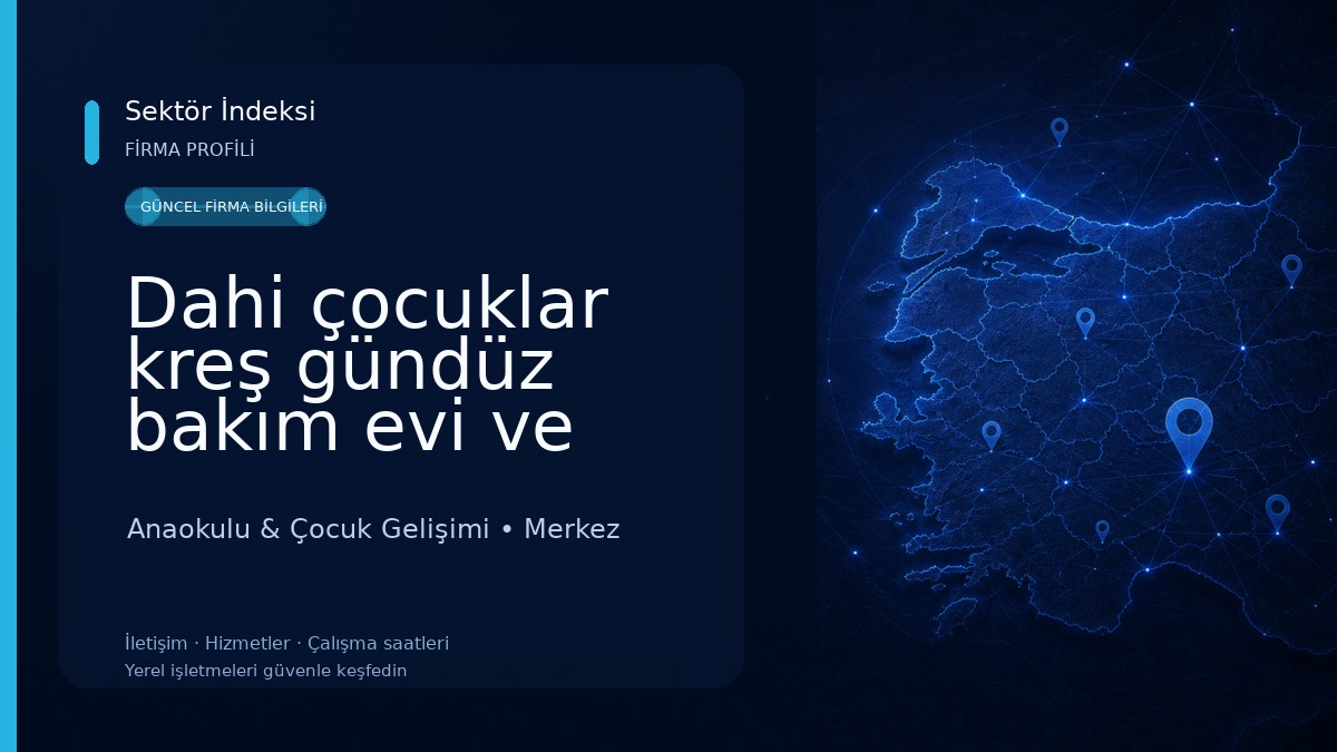 Dahi çocuklar kreş gündüz bakım evi ve anaokulu Anaokulu & Çocuk Gelişimi