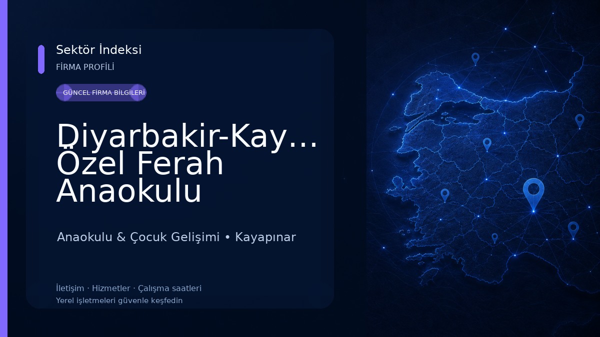 Diyarbakir-Kayapinar Özel Ferah Anaokulu 