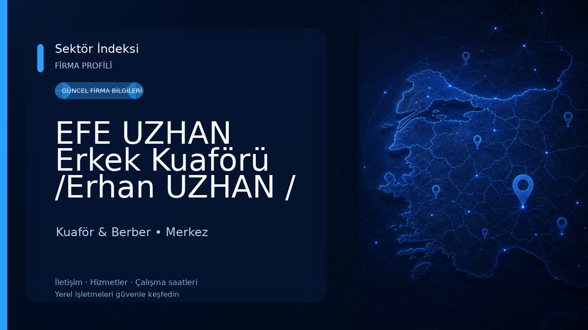 EFE UZHAN Erkek Kuaförü /Erhan UZHAN / ) Kuaför & Berber