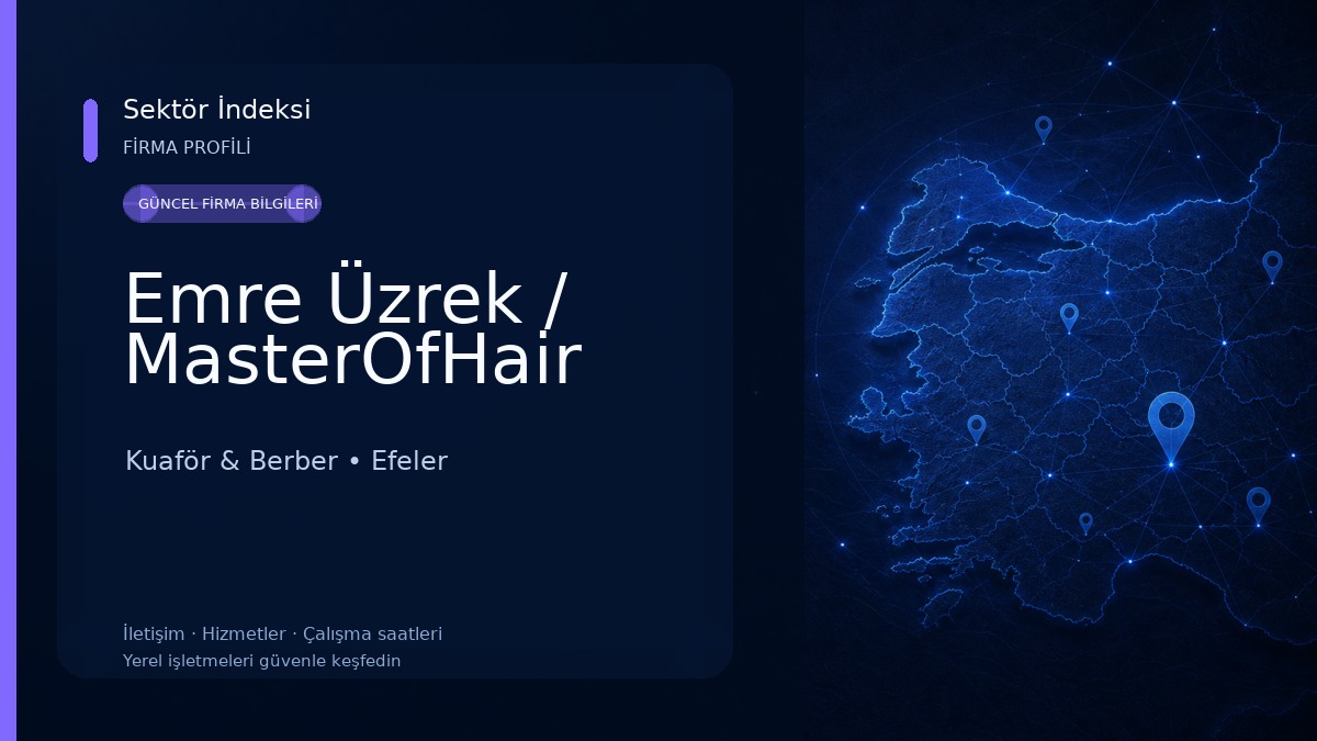 Emre Üzrek / MasterOfHair Kuaför & Berber