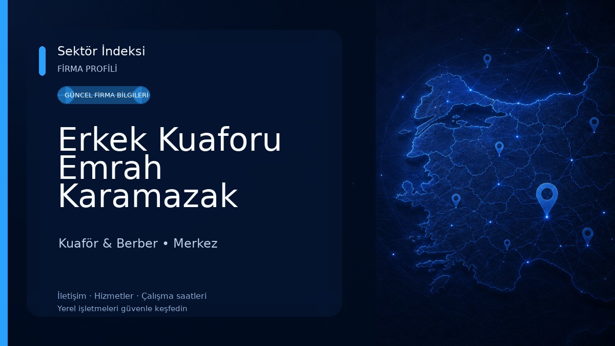 Erkek Kuaforu Emrah Karamazak Kuaför & Berber