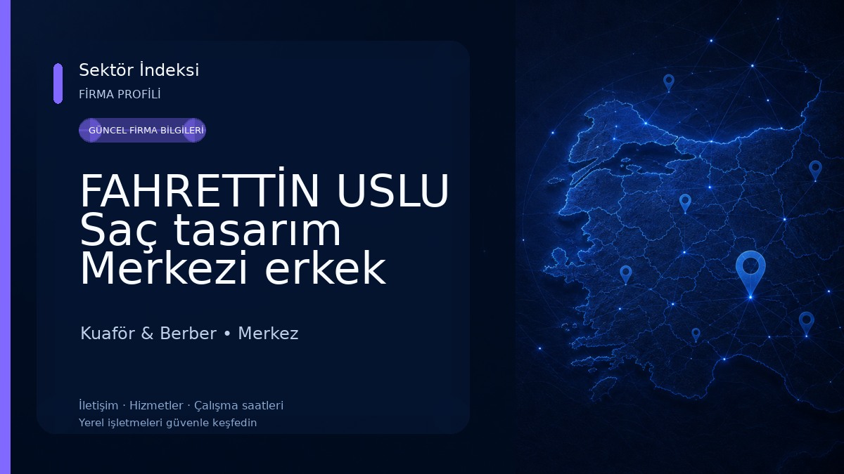 FAHRETTİN USLU Saç tasarım Merkezi erkek kuaförü Kuaför & Berber