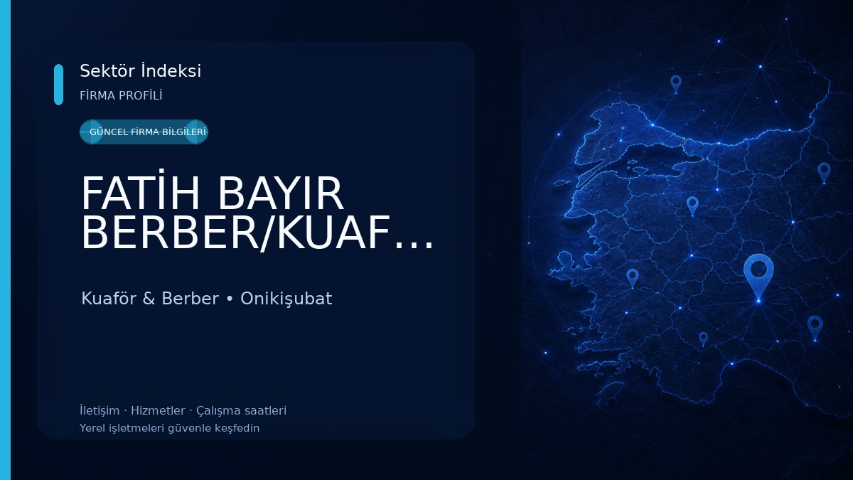 FATİH BAYIR BERBER/KUAFÖR Kuaför & Berber