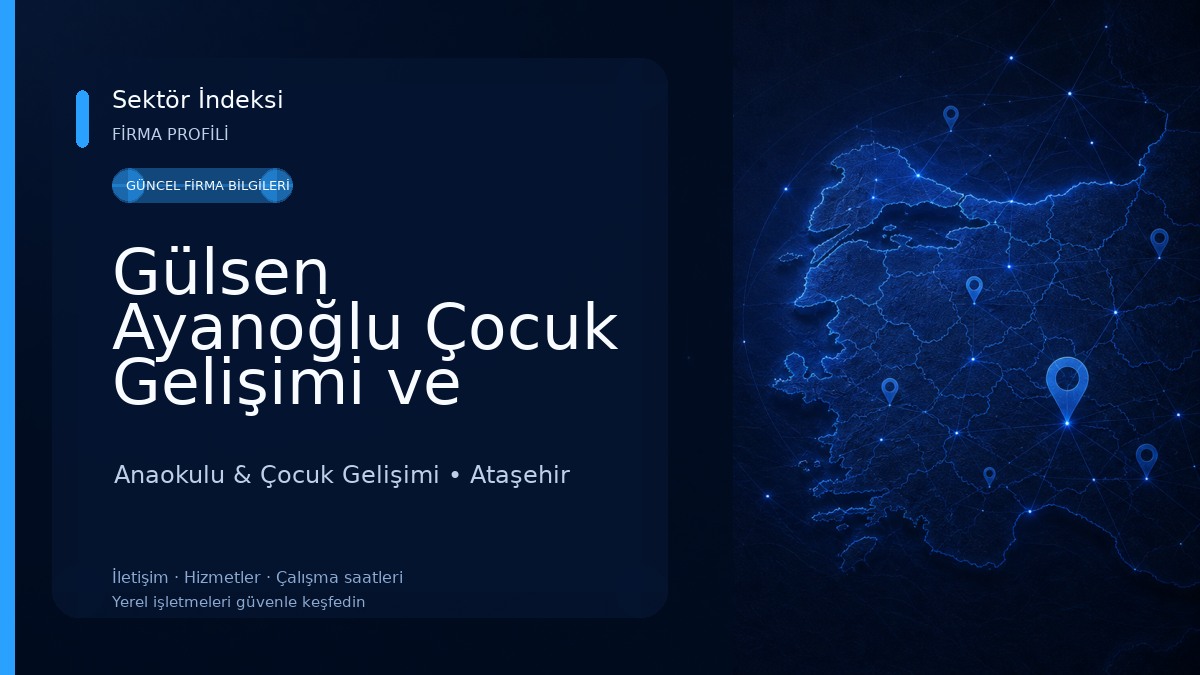 Gülsen Ayanoğlu Çocuk Gelişimi ve Danışmanlık Merkezi Anaokulu & Çocuk Gelişimi
