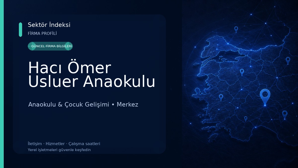 Hacı Ömer Usluer Anaokulu Anaokulu & Çocuk Gelişimi