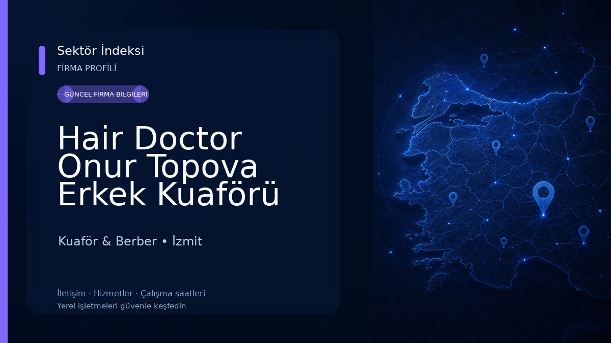 Hair Doctor Onur Topova Erkek Kuaförü 