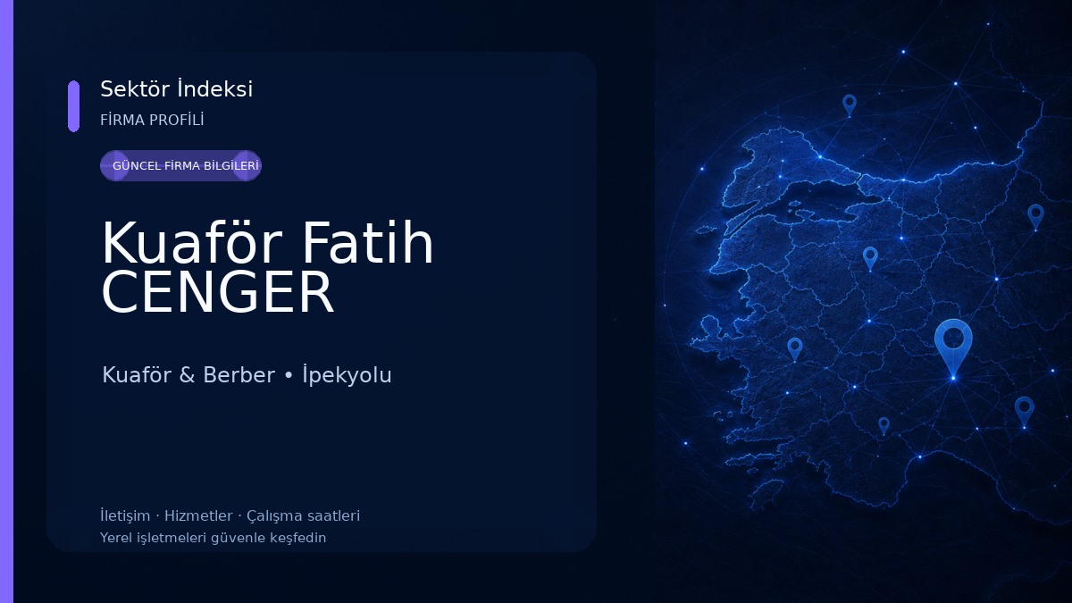 Kuaför Fatih CENGER Kuaför & Berber