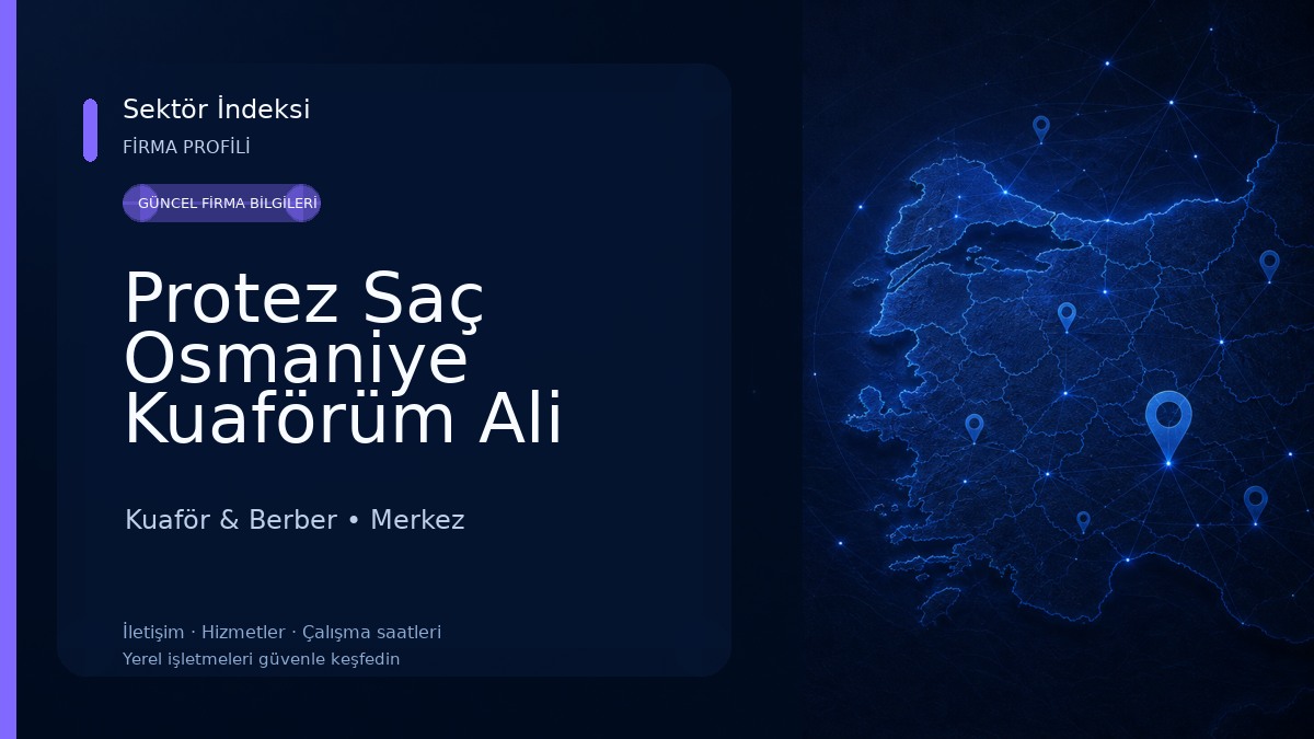 Protez Saç Osmaniye Kuaförüm Ali Garden 