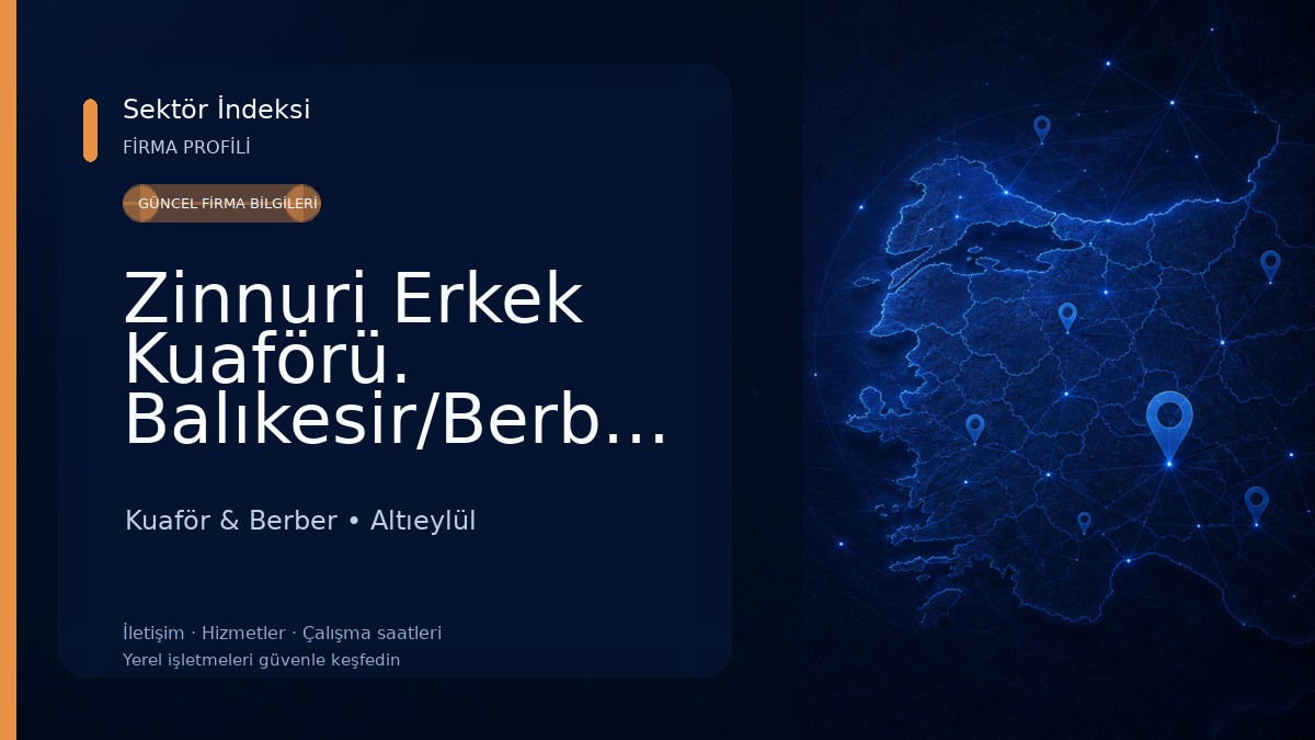 Zinnuri Erkek Kuaförü. Balıkesir/Berberler Kuaför & Berber